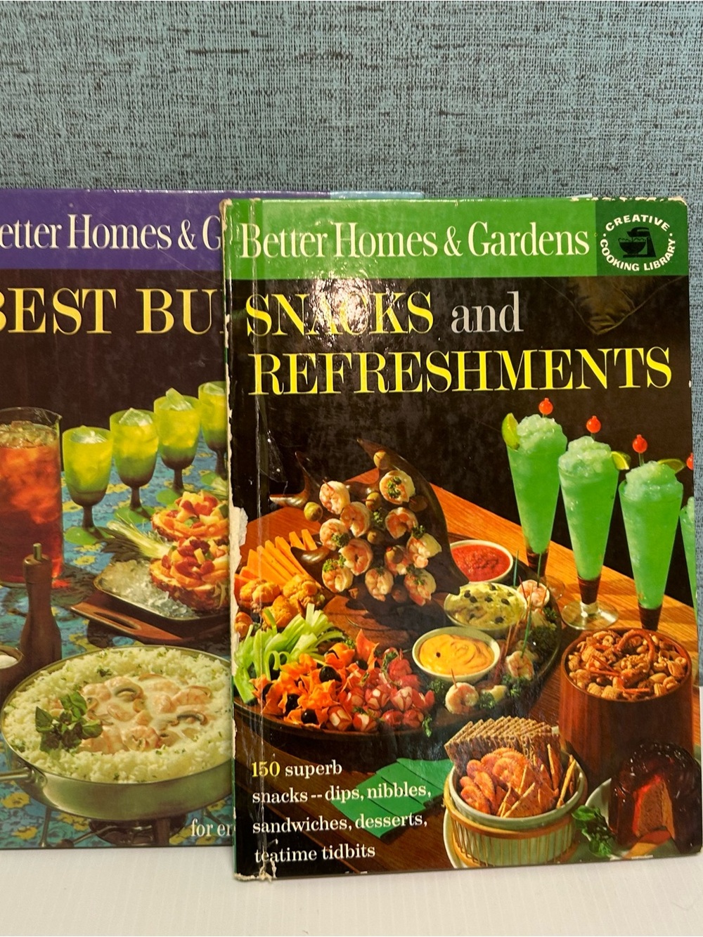 Vintage Better Homes and Gardens Cookbook Lot Snacks & Buffets Hardcover